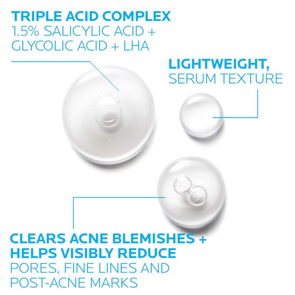 La Roche-Posay Effaclar Salicylic Acid Treatment to Minimize Pores, Clear Acne Blemishes and Post Acne Marks