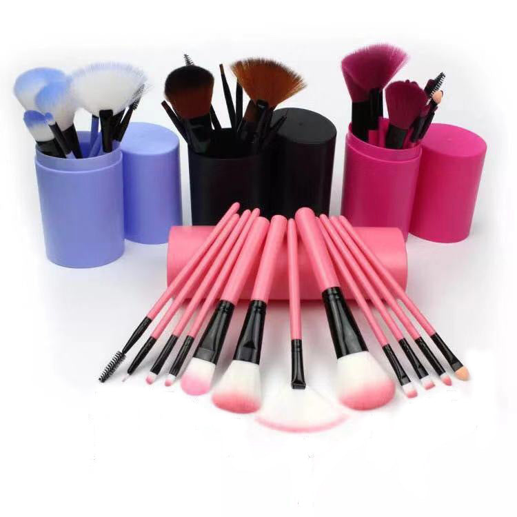 12PCS Makeup Brush Set for Blush, Eyeshadow, Eyelash & Highlighter Application - Professional Cosmetic Brushes