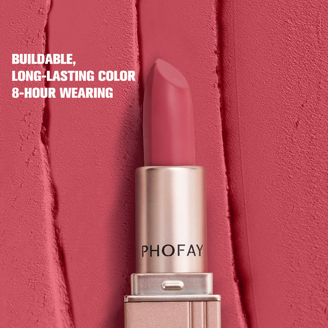 PHOFAY Matte Lipstick | Long-Lasting, Bold Color for Smooth & Elegant Lips