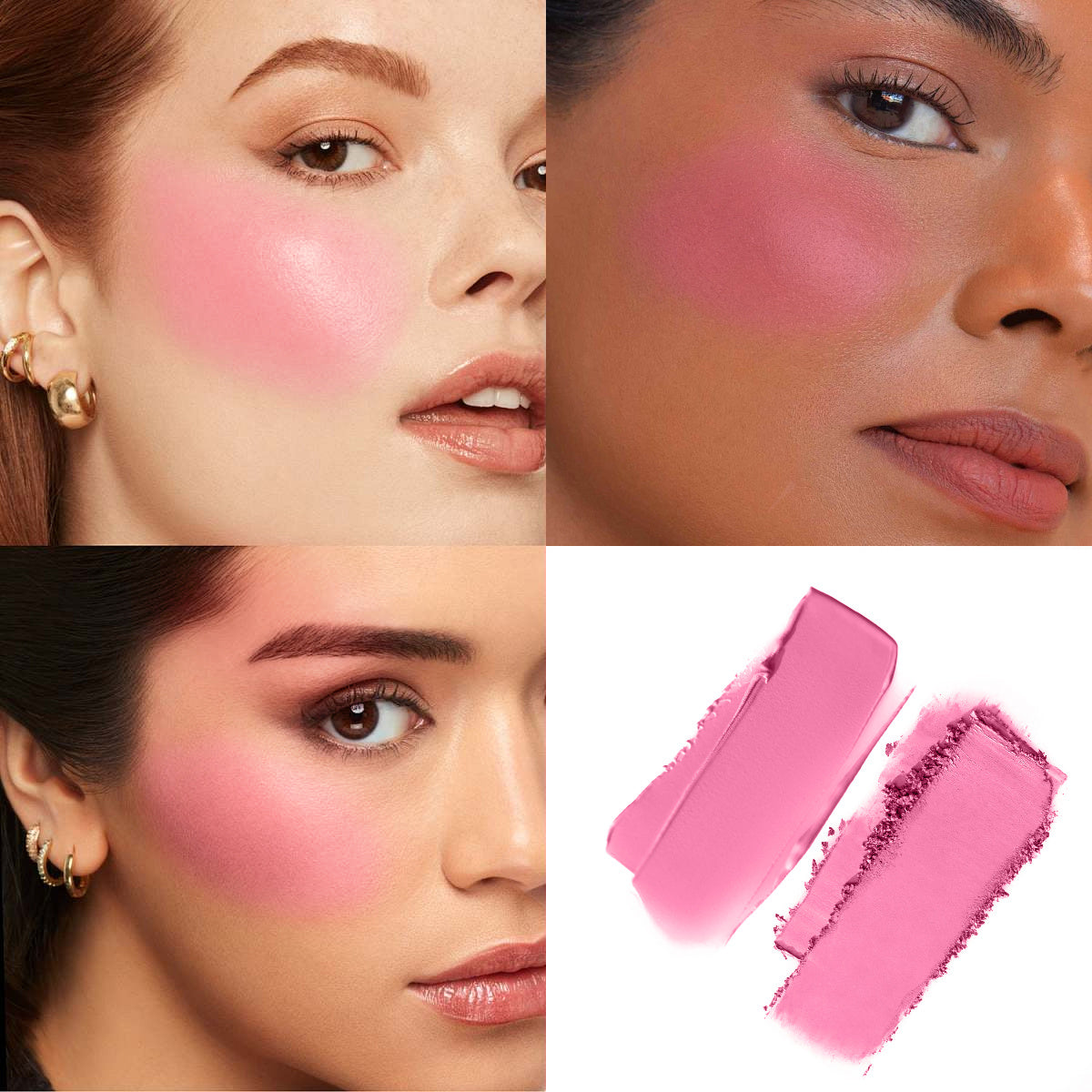 PHOFAY Double-Take Cream & Powder Blush Duo | 2-in-1 Blendable & Buildable Blush | Long-Lasting Natural Finish