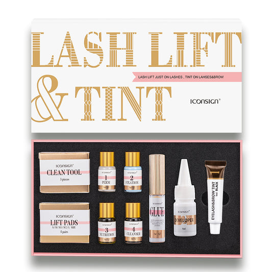 ICONSIGN Lash Lift & Eyebrow Tint Kit - Professional Eyelash Perm & Brow Lamination Set | Essential Makeup Tools for Stunning Results