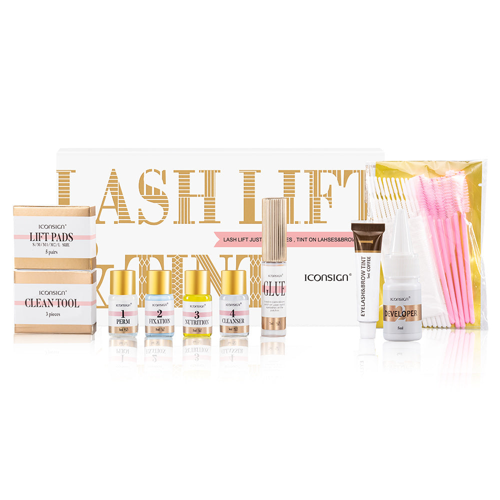 ICONSIGN Lash Lift & Eyebrow Tint Kit - Professional Eyelash Perm & Brow Lamination Set | Essential Makeup Tools for Stunning Results