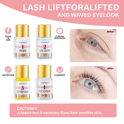 ICONSIGN Lash Lift & Eyebrow Tint Kit - Professional Eyelash Perm & Brow Lamination Set | Essential Makeup Tools for Stunning Results