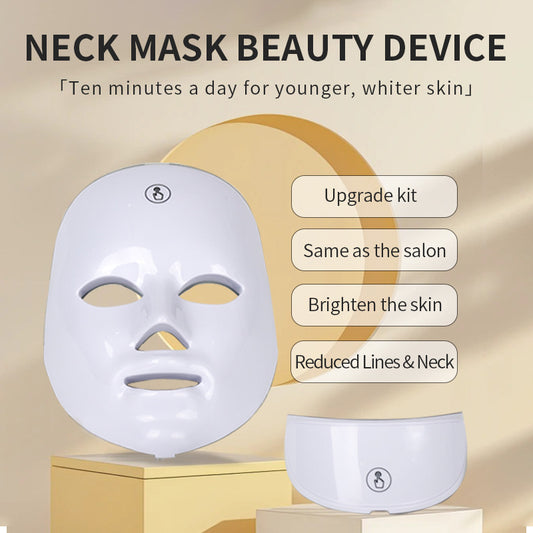 Colorful LED Facial Beauty Mask Device for Skin Care & Anti-Aging Treatment