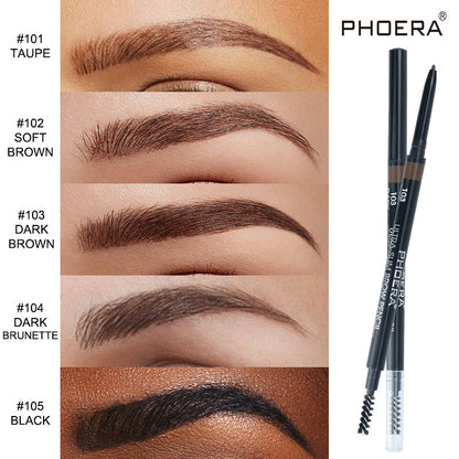 PHOERA 5-Color Ultra-Fine Eyebrow Pencil – Precision, Long-Lasting & Natural Definition