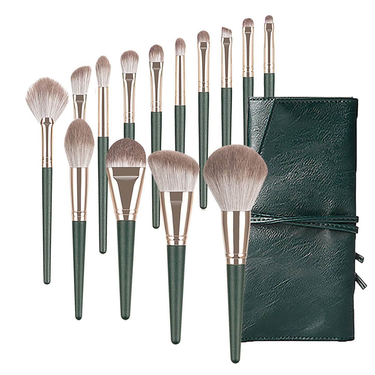 Green Cloud 14-Piece Professional Makeup Brush Set – Ultimate Beauty Kit