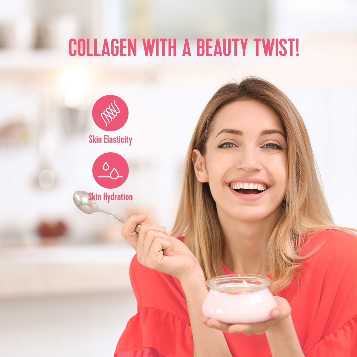 Beauty Collagen Peptides Power Supplement for Women, 120Mg of Hyaluronic Acid - 15G of Collagen per Serving - Enhance Skin Elasticity and Hydration - Watermelon Mint - 9Oz Canister