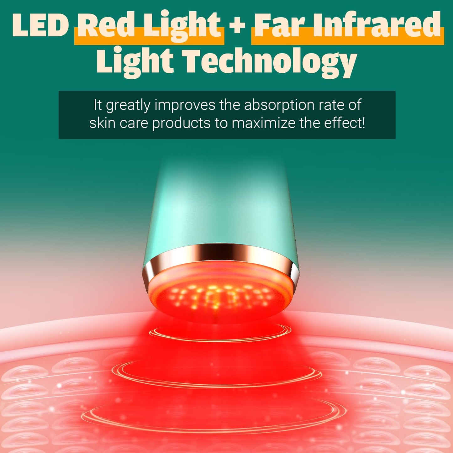 Red Light Therapy for Face -  LED Infrared Red Facial Light Therapy Device