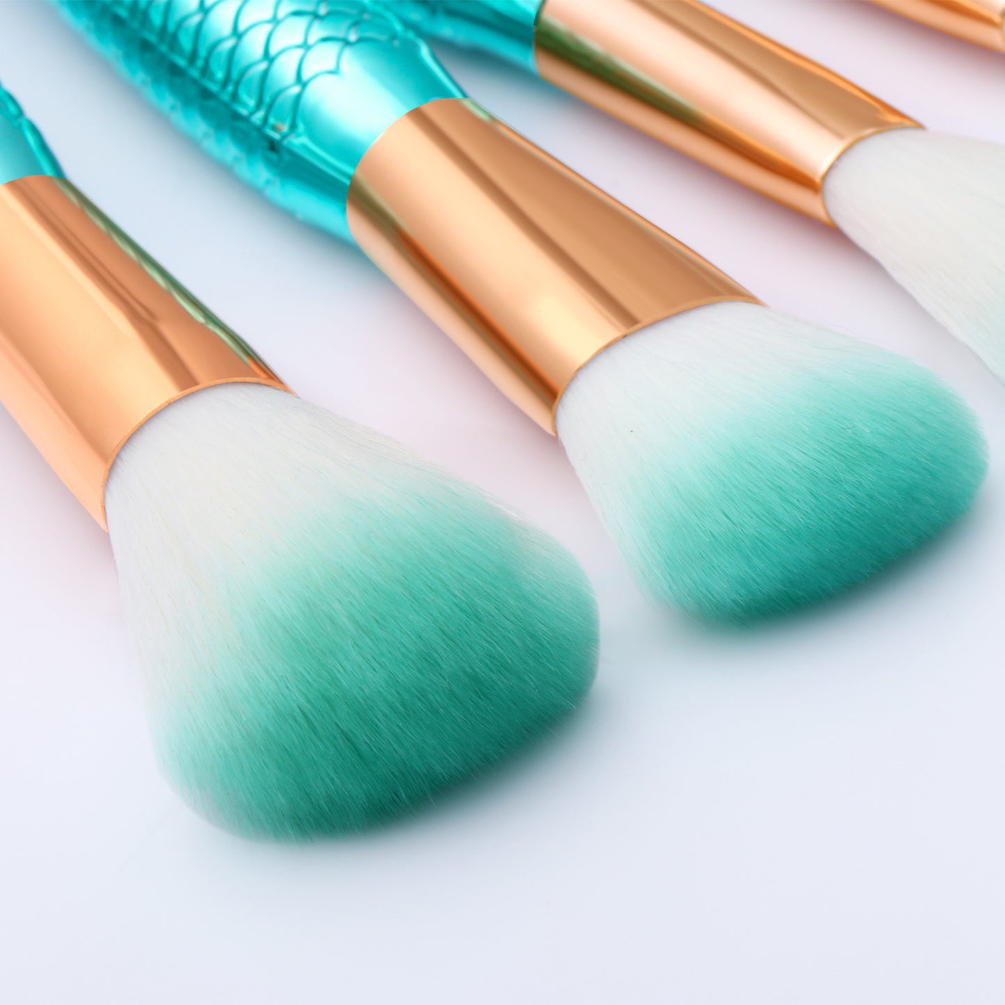 11PCS Mermaid Makeup Brush Set – Foundation, Eyebrow, Eyeliner & Cosmetic Tools | Soft Bristles, Stylish Design & Perfect for Beginners & Professionals