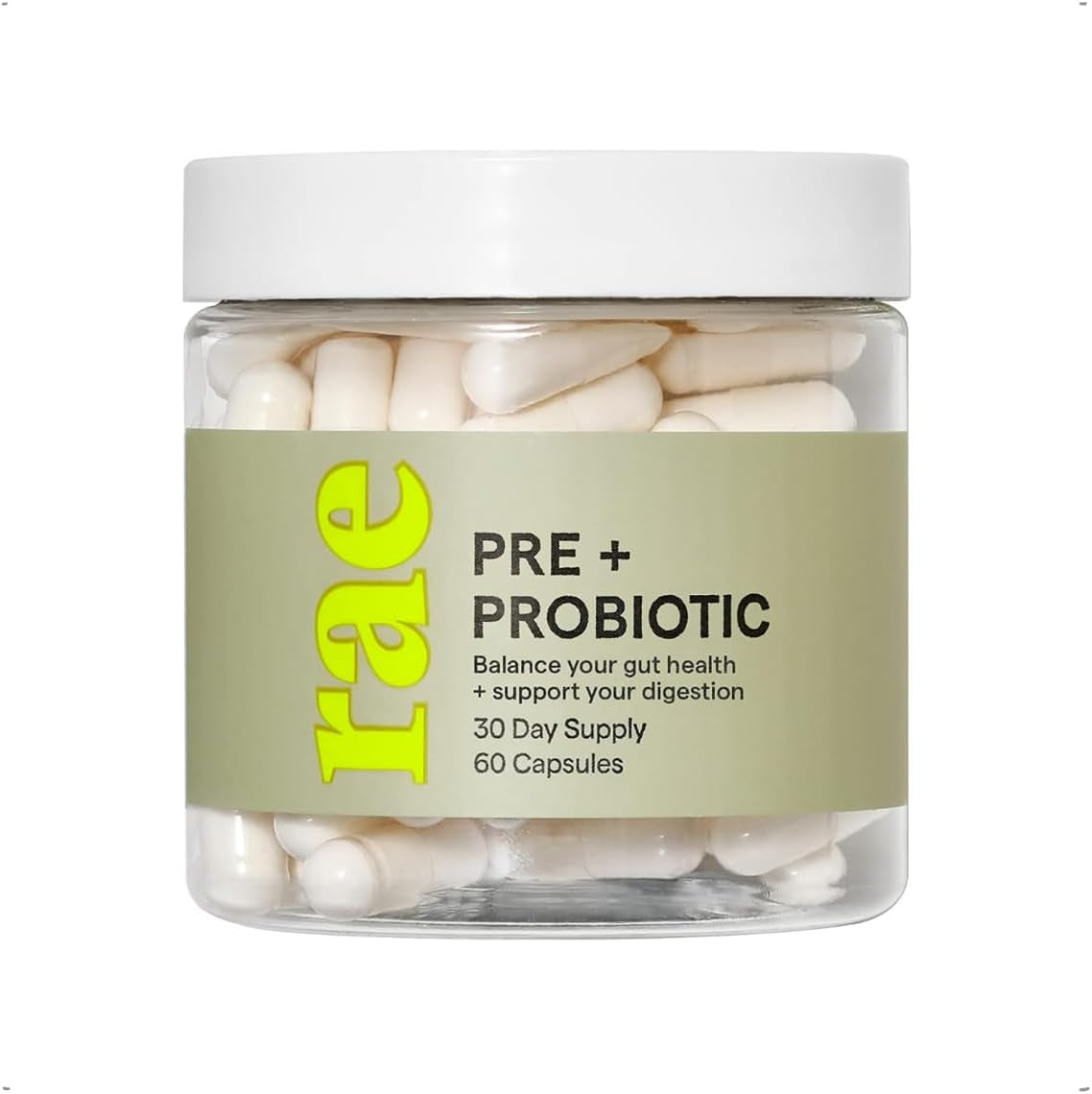 Wellness Pre + Probiotic - Balance Gut Health + Support the Microbiome with Six Vegan Probiotic Strains Including Acidophilus Probiotic + Apple Cider Vinegar - 60 Capsules (30 Day Supply)